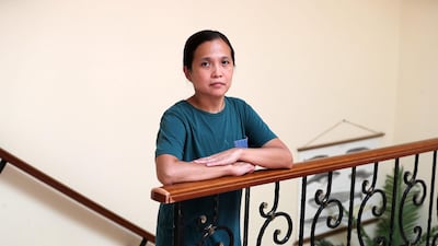 Loricelle Bernardo, 44, is planning her summer holiday home despite flights to the Philippines from the UAE currently suspended. Chris Whiteoak / The National