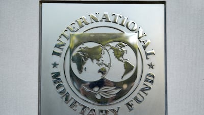 An IMF sign at the fund's headquarters in Washington. Reuters