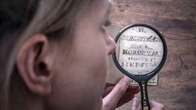 The last Charlotte Bronte miniature manuscript book known to be in private hands went on display at the Bronte Parsonage Museum on Thursday. The museum in Yorkshire was once the home of the Bronte family. PA