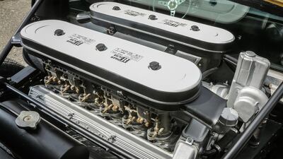 The Miura flipped the front-engined sports-car template by having its V12 engine positioned behind the cockpit, with the gearbox in the same housing. Courtesy of Automobili Lamborghini