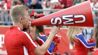 Southern Methodist University Mustangs cheerleaders. Thomas B Shea / Getty Images
