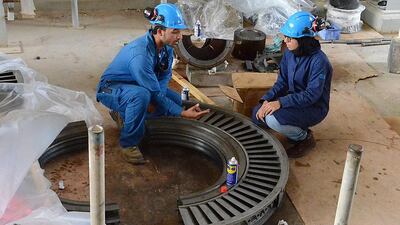 Heyam Al Bloushi, the first woman to work offshore for Gasco, a UAE company. Photo courtesy Heyam Al Bloushi