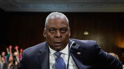 Secretary of Defence Lloyd Austin speaks before a Senate Appropriations Committee hearing on Capitol Hill. Getty Images / AFP