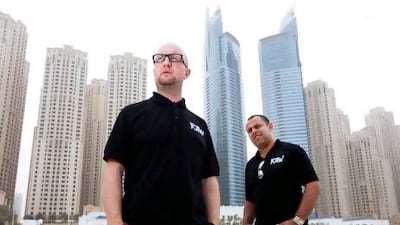 From left, Chris Kelly and Chris Stone, the founders of the Rock Academy Worldwide.
