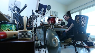 Adriano K in his home-studio. Satish Kumar / The National