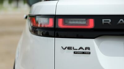 U-shaped rear lights are part of the Velar's attractive design features. Victor Besa / The National