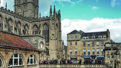 Alongside its 15th-century abbey, the Roman baths form a focal point of the city of Bath. Photo by Adam Batterbee