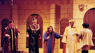 The cast of Amahl and the Night Visitors on stage. Courtesy of NSO Opera