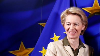 eU Commission President-designate Ursula Von der Leyen is pictured before a meeting with incoming President of the EU Council Charles Michel in Brussels, Belgium Reuters