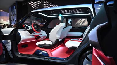 Inside the Fiat Centoventi. AFP