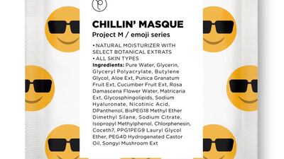 Emoji masks, to uplift your skin and your spirits. Courtesy Petite Amie Skincare
