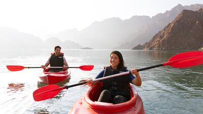 Go kayaking at the Hatta Dam