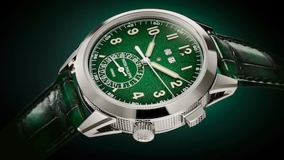 The balanced Ref 5322G-010 24-Hour Alarm. Photo: Patek Philippe