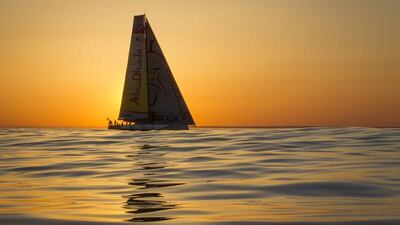 Abu Dhabi Ocean Racing boat Azzam on its way to Newport on May 6, 2015. Courtesy Volvo Ocean Race