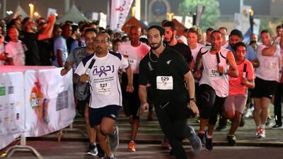 32 corporate teams took part in the inaugural short-distance relay race, which attracted 320 male and female runners of varying levels of fitness and abilities. Pawan Singh / The National