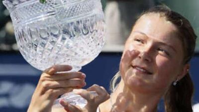 Safina, pictured after winning in Los Angeles, is now seventh in the world.