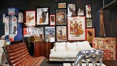 Andrew Martin in DIFC Gate Village is sells posters from the past few decades of cinema. Courtesy of Andrew Martin