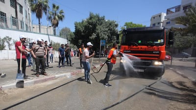 The clean-up comes after 11 days of Israeli bombardment.