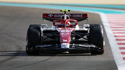 Robert Kubica of Poland driving the Alfa Romeo F1 C42 Ferrari on track. Getty Images