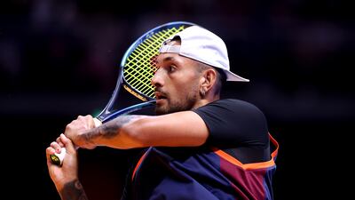 Nick Kyrgios of Eagles in action against Felix Auger- Aliassime. Getty