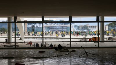 Hundreds of Bolsonaro backers have refused to accept leftist Mr da Silva's election victory. Reuters