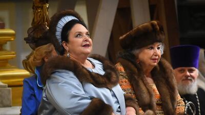 Grand Duchess Maria Vladimirovna of Russia, left, the mother of Romanov