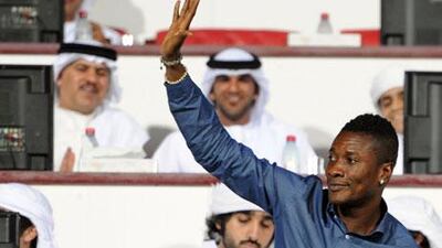 Some reports say Asamoah Gyan will earn up to Dh18 million from his season-long loan deal to link up with Al Ain from the English club Sunderland.