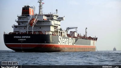 The tanker Stena Impero is anchored off the Iranian port city of Bandar Abbas. AFP