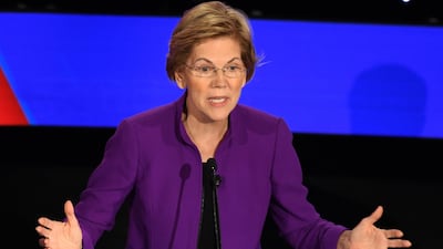 Elizabeth Warren advocated withdrawing all combat troops from the region and Afghanistan. AFP