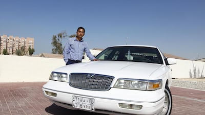 Shoaib Saleem with his 1996 Grand Marquis LS Mercury. Jeffrey E Biteng / The National
