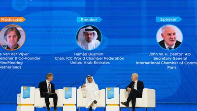 Hamad Buamim, president and chief executive of Dubai Chamber and chairman of the ICC-World Chambers Federation, said the blend of a virtual and in-person event was an important milestone in terms of bridging geographical distances. Image: Supplied
