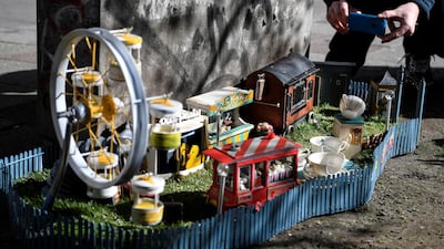 A miniature amusement park for mice called 'Tjoffsans Tivoli' is seen in Malmo, Sweden, on April 23, 2017. Reuters