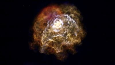 The exhaust plume from a SpaceX Falcon 9 rocket as it blasts off from Vandenberg Air Force Base, California. AP Photo