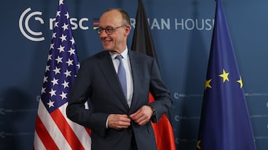 German Chancellor Friedrich Merz used the Munich Security Conference to call for a rest of relations with the US. Getty Images