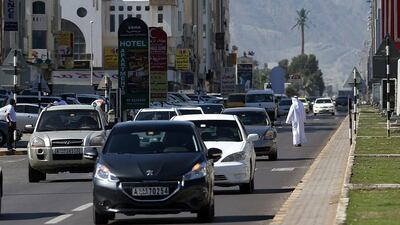 Hamad Bin Abdullah Road, the main thoroughfare in Fujairah, will undergo a Dh323 million upgrade. Satish Kumar / The National