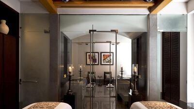 A double spa suite at The Chedi. The hotel's 1,500-square metre relaxation and fitness facility is the largest in Muscat. Courtesy GHM Group