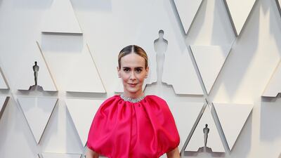 Sarah Paulson in Brandon Maxwell. Photo: EPA