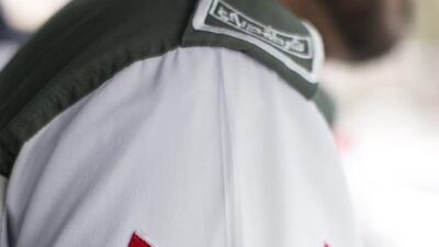 The back of the Dubai traffic police uniform.