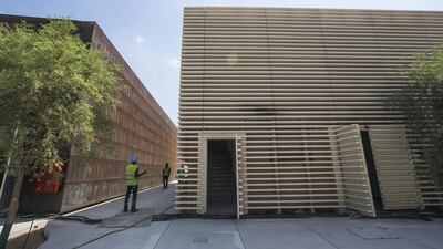 At 95 per cent complete, the warehouse is still a work in progress, but on November 19 it will open to the public with a three-day festival, Explore Your World. Mona Al Marzooqi / The National