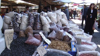 Fresh produce in Plovdiv’s food market. Getty