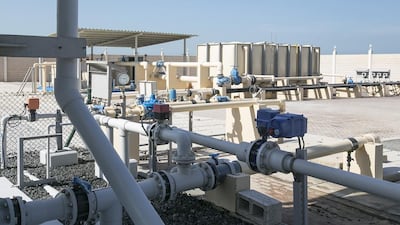 A view of the Ghantoot desalination plant. Mona Al Marzooqi / The National