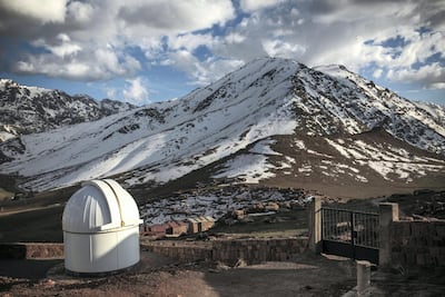 A telescope at Oukaimeden Observatory in the High Atlas mountains of Morocco. AP
