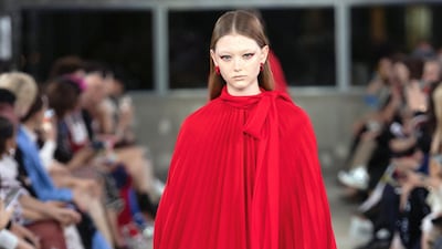 Piccioli sent a number of smock shapes down the runway