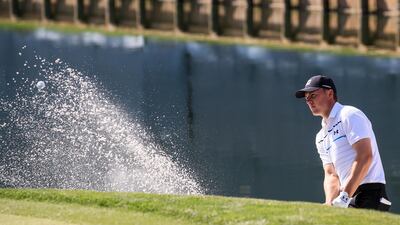 Jordan Spieth at the 18th. EPA