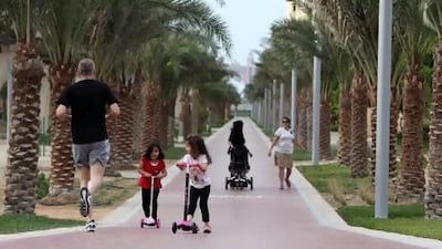 The use of indigenous species in landcscaping Al Ittihad Park on Palm Jumeirah means it consumes less water that similar facilities - about 620 cubic metres a day at peak times.