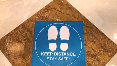 A safety measure being taken in Mall of the Emirates.