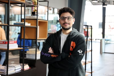 Tarek Badawi, student at the 42 Abu Dhabi coding school located in Mina Zayed warehouses district in Abu Dhabi. Pawan Singh / The National