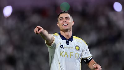 Cristiano Ronaldo's goal against Al Shabab was his 100th Saudi Pro League goal. Getty Images