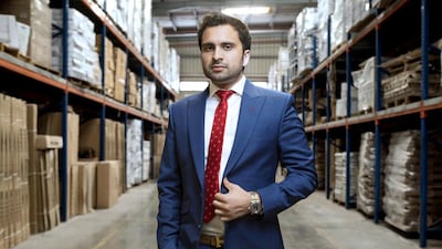 Adel Sajan, director of Danube Group, photographed in one of their many stock warehouses in JAFZA. Antonie Robertson / The National