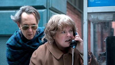 Richard E Grant and Melissa McCarthy in ‘Can You Forgive Me’. Shutterstock
